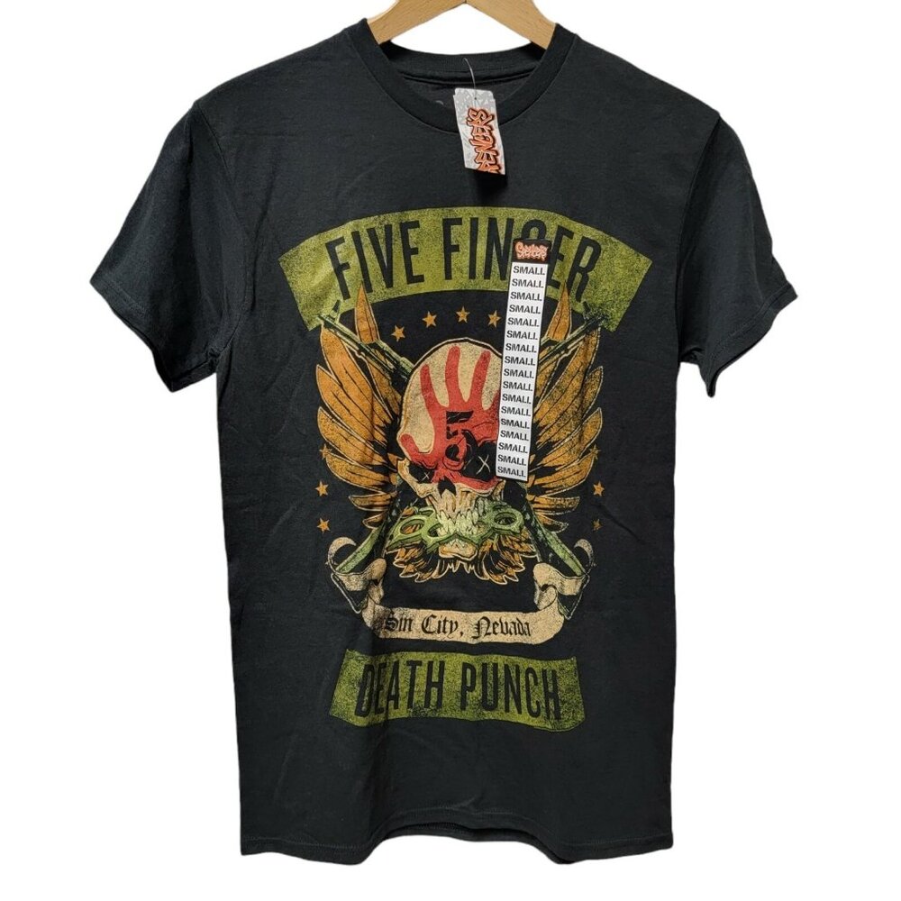 Five Finger Death Punch T-Shirt Sin City Nevada Las‎ Vegas FFDP Sz Small NEW NWT